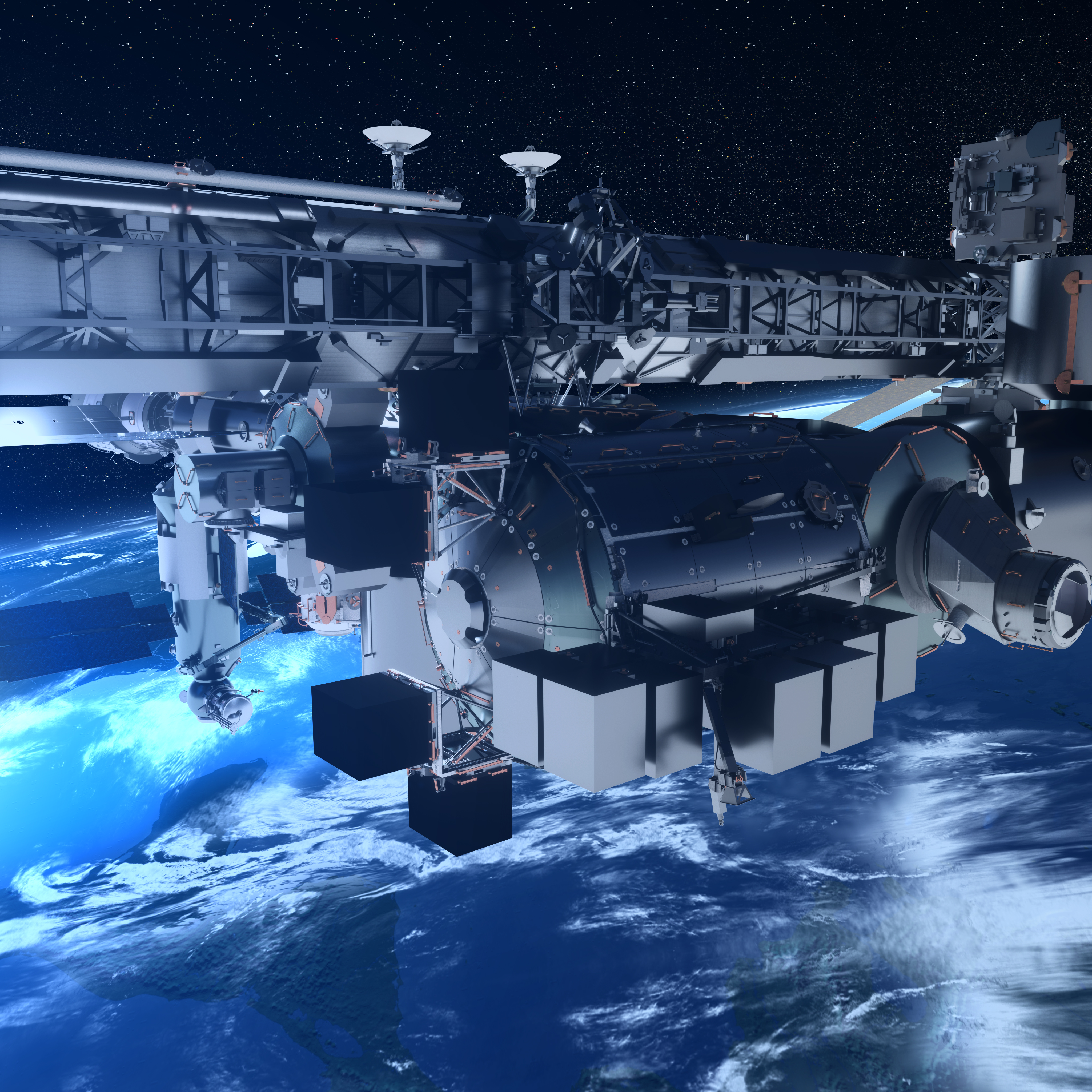 The Bartolomeo platform on the International Space Station © AIRBUS
